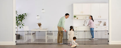 Regalo Safety 28"-76” Super Wide Configurable Baby Gate for Doorways & Open Spaces, 3-Panel Wall Mounted Safety Gate with Door for Babies, Toddlers & Pets, Includes Wall Mount Hardware