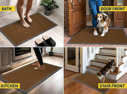 Muddy Mat® Meshy Mat™ Door Mat Heavy-Duty Quick-Dry Floor Mat, Sand & Dirt Trapper for Indoor & Outdoor, Ideal for Entrance, Mudrooms,Patios & Garages,Low-Profile,Non-Slip,Washable– Black 17"x30"x0.4"