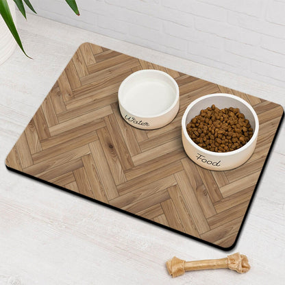 Pet Feeding Mat for Floors Waterproof Dog Mat for Food and Water Absorbent Quick Dry Non Slip mat for Cat Bowls