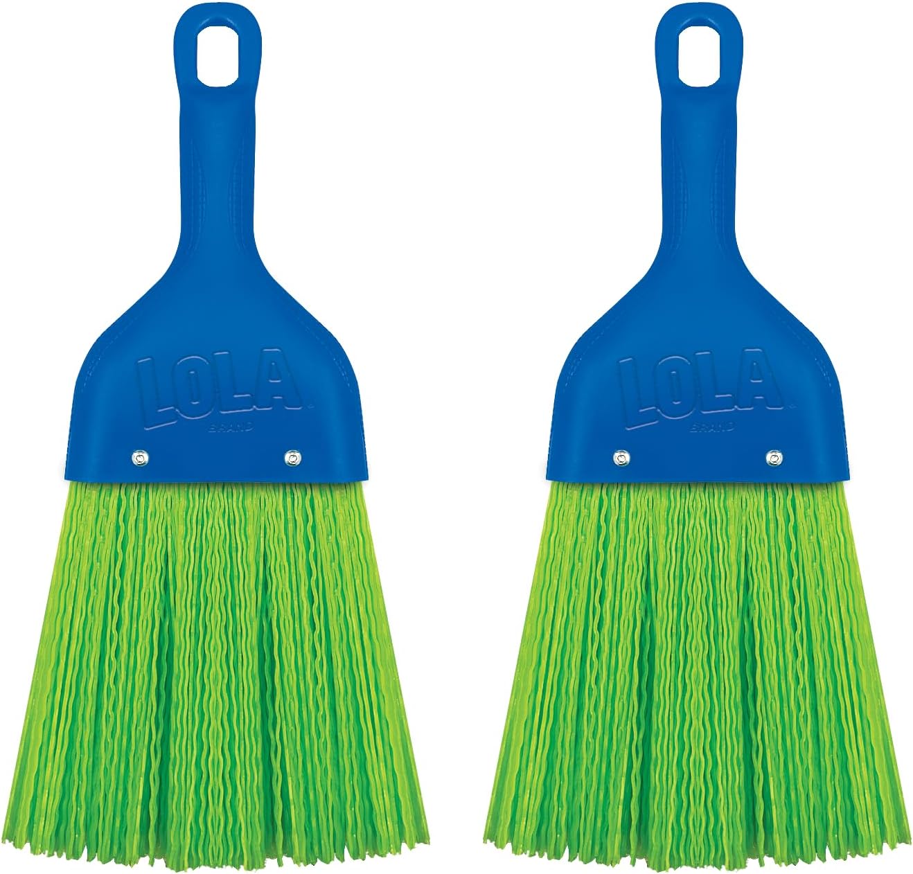 LOLA Whisk Broom, Hand Brush, Durable Bristles, Whisks Away Dirt & Debris, Compact, Hang Hole for Easy Storage, Indoor/Outdoor, 1 Pack
