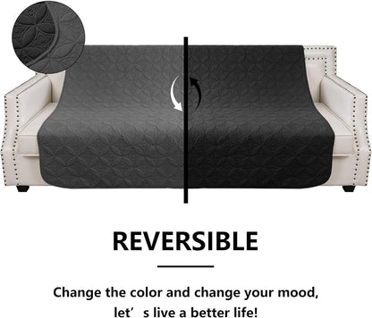 Waterproof Dog Blanket, 30x30 inches Small Pet Couch Covers for Sofa, Chair Bed Furniture Protector from Dogs Washable and Reversible-Lightgrey+Darkgrey