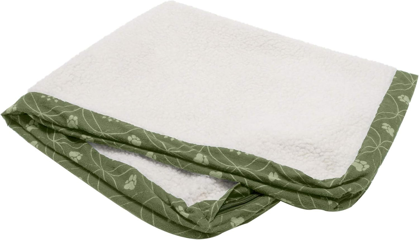 Furhaven Replacement Dog Bed Cover Ultra Plush Faux Fur & Suede Mattress, Machine Washable - Gray, Large