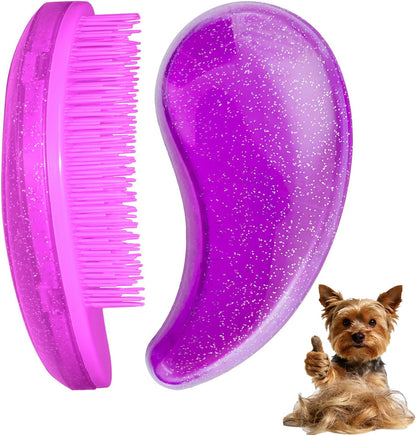 Small Dog Brush- Grooming Tool for Teddy, Yorkies, Maltese, Shih Tzu, Chihuahua - Puppy Hair Brush (Blue)