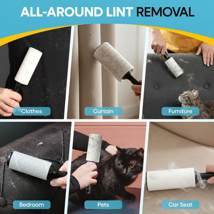 Dog Hair Lint Roller for Pet Fur Removal from Dogs Reusable Grooming Roller Removes Loose Hair Without Mess from Couch Clothes Furniture Easy to Use Pet Hair Remover 6 Pack