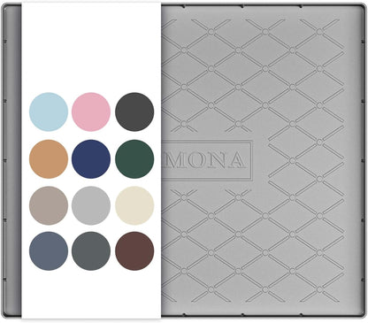 URMONA Under Sink Mat for Kitchen Waterproof, 34" x 22" Silicone Under Sink Mat for Shelf Liner Organizer, Cabinet Sink Protector Under Sink Liner for Bottom Kitchen, Bathroom(Light Grey)