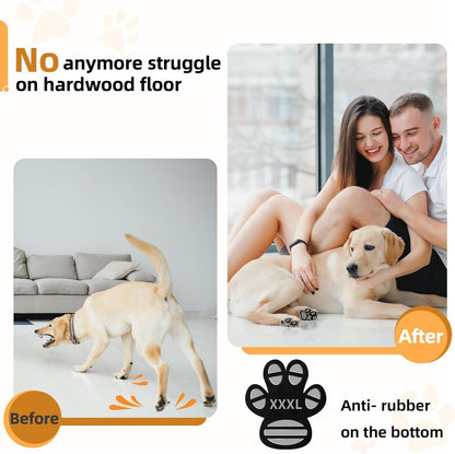 Anti-Slip Dog Paw Protector Pads for Senior Dogs, Dog Paw Adhesive Pads on Hardwood Floor,Senior Pets Essentials with Strong Traction,Puppy Grippers,12 Sets 48 pc L
