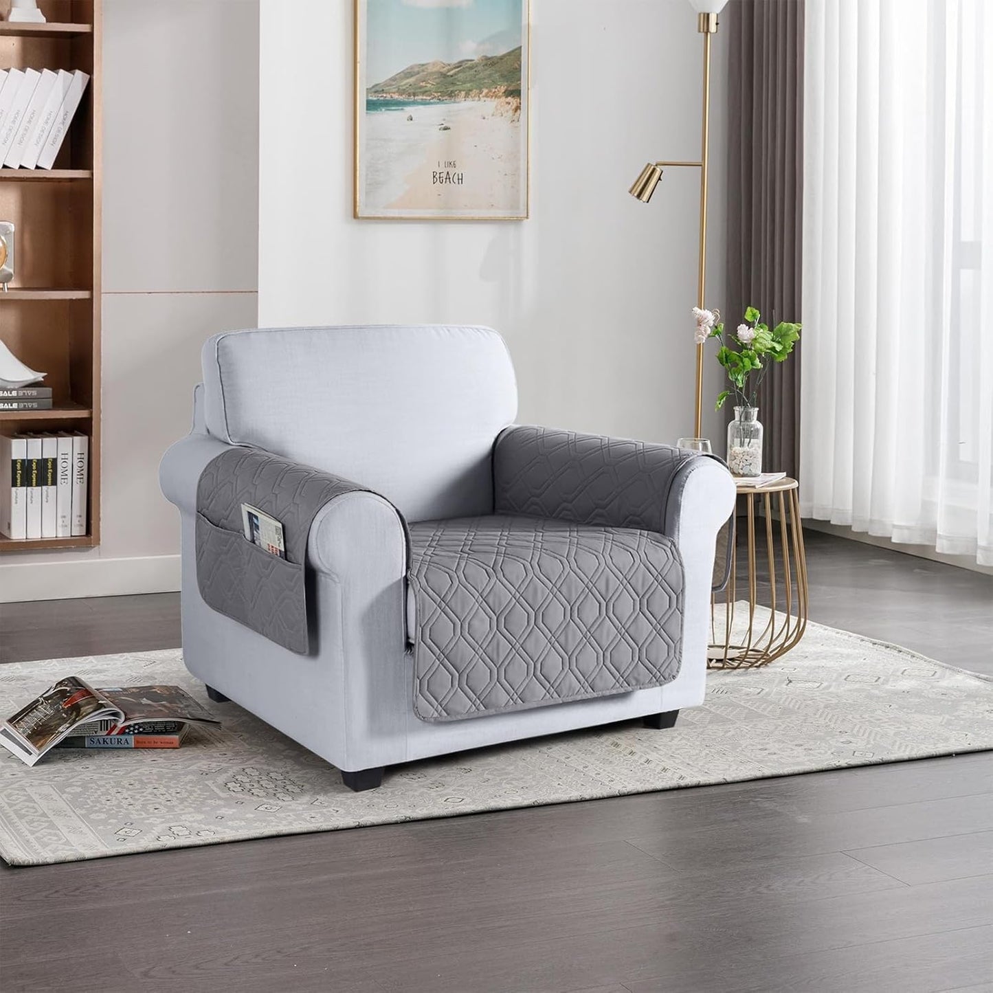 VANSOFY Couch Cover, Waterproof Sofa Covers Washable Slipcover Furniture Protector Couch Seat Covers Non-Slip Couch Cover for Dogs, Pets(Sofa, Dark Gray)