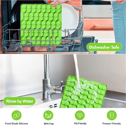 Small Silicone Snuffle Mat for Small Dogs Puppy Cat Slow Down Eating,Slow Feeder Lick Mat for Dry Wet Food for Pet Training Smell,Encourages Natural Foraging Skill,Relieving Stress
