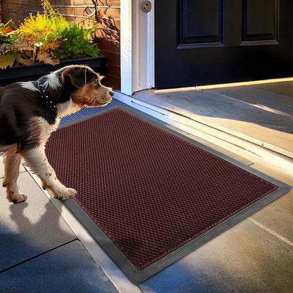 Muddy Mat® Meshy Mat™ Door Mat Heavy-Duty Quick-Dry Floor Mat, Sand & Dirt Trapper for Indoor & Outdoor, Ideal for Entrance, Mudrooms,Patios & Garages,Low-Profile,Non-Slip,Washable– Black 17"x30"x0.4"
