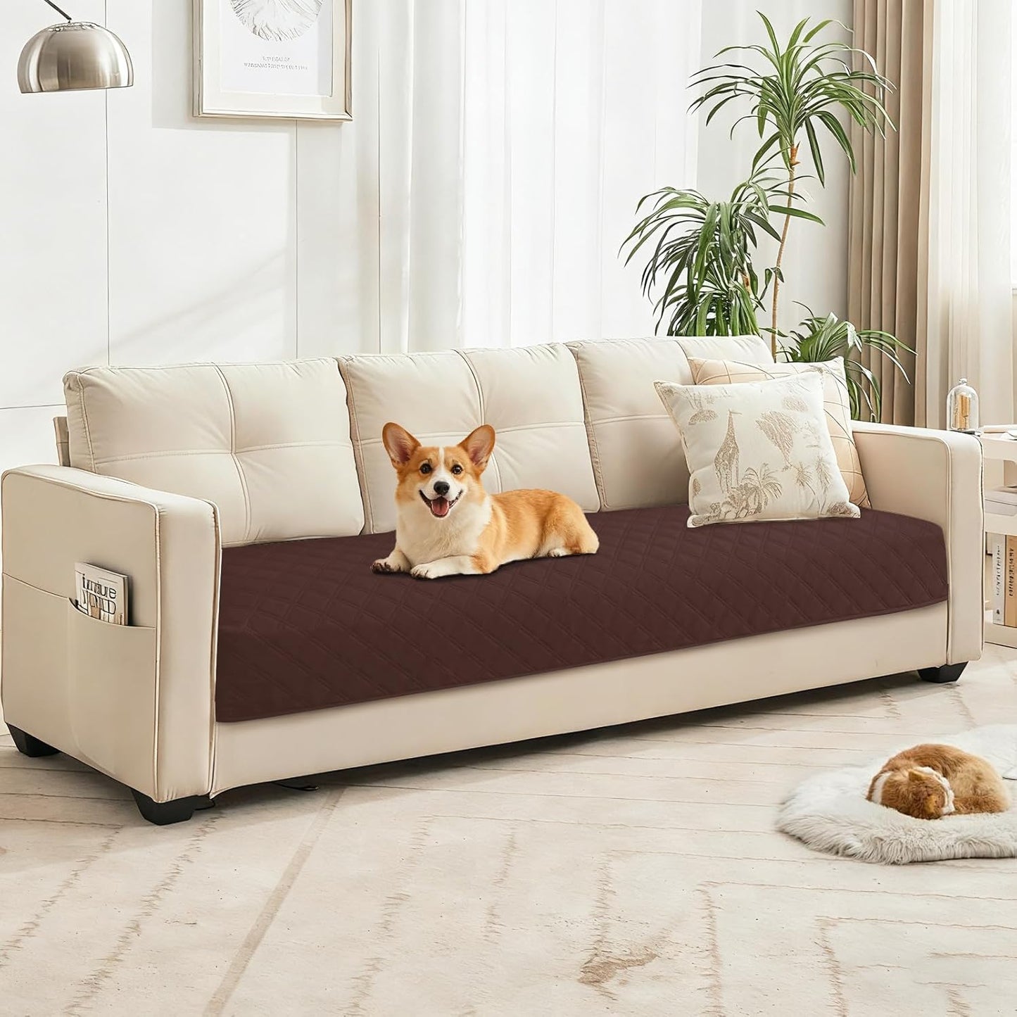 Waterproof Dog Blanket, Non-Slip Soft Pet Bed Cover, Couch Cover for Dogs Washable, Protects Sofa, Furniture, Crate, Car, Tear Resistant Leakproof Pet Blanket (30x70 Inch, Dark Grey)