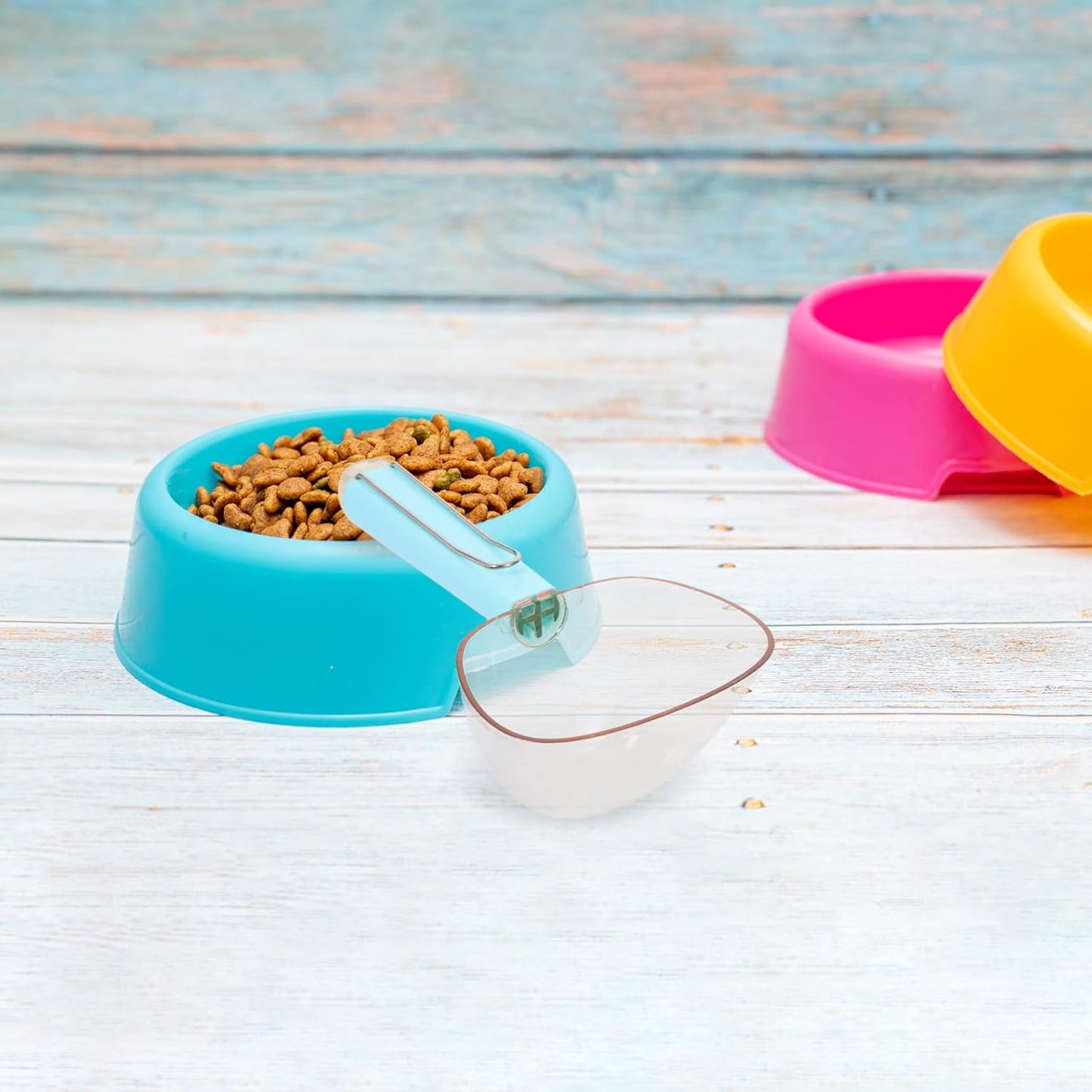 Yardwe Pet Food Scoop with Stainless Steel Clip, Precise Measurements for Cat and Dog Food