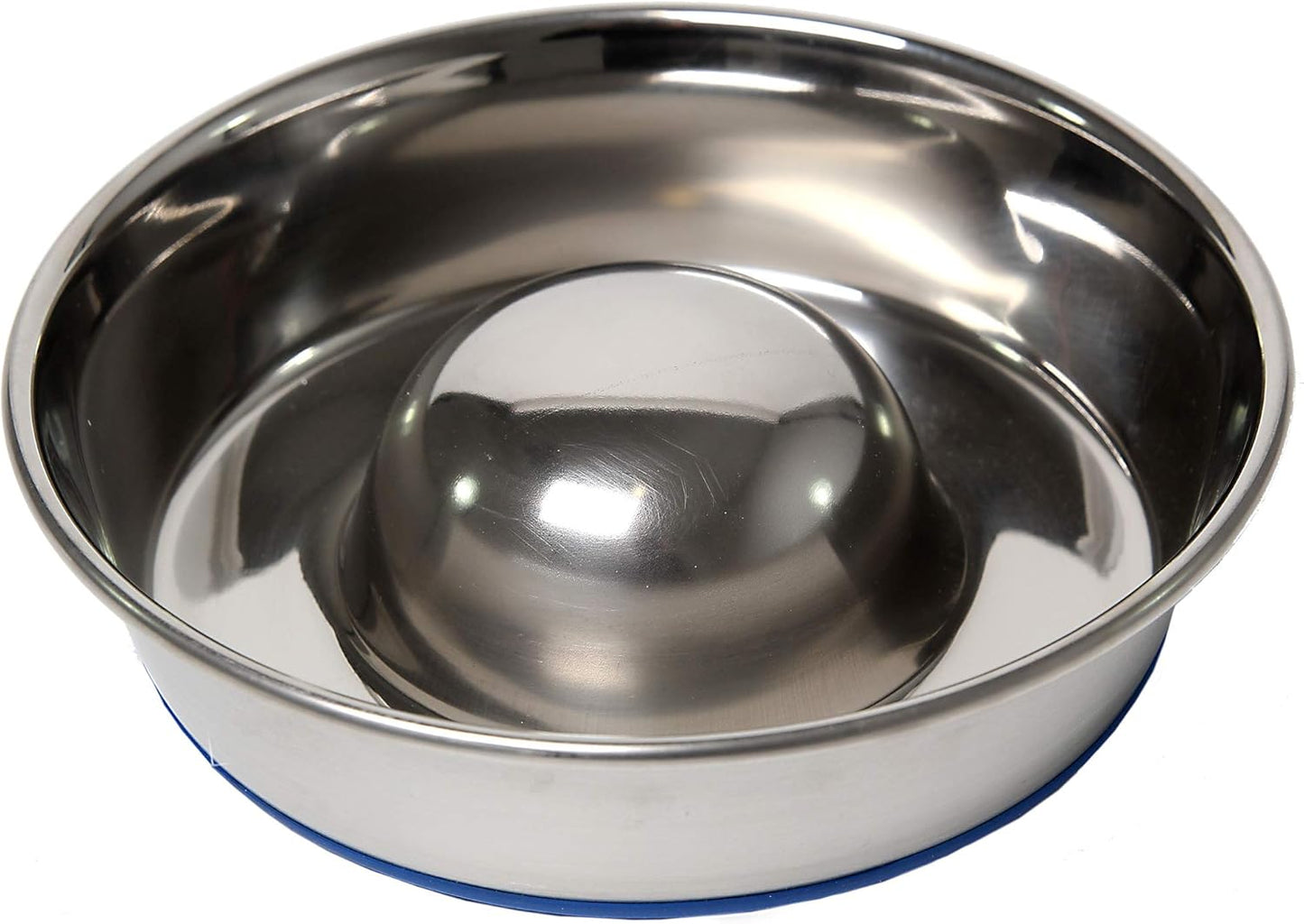 OurPet's DuraPet Slow Feed Premium Stainless Steel Dog Bowl, Silver (2040010301)