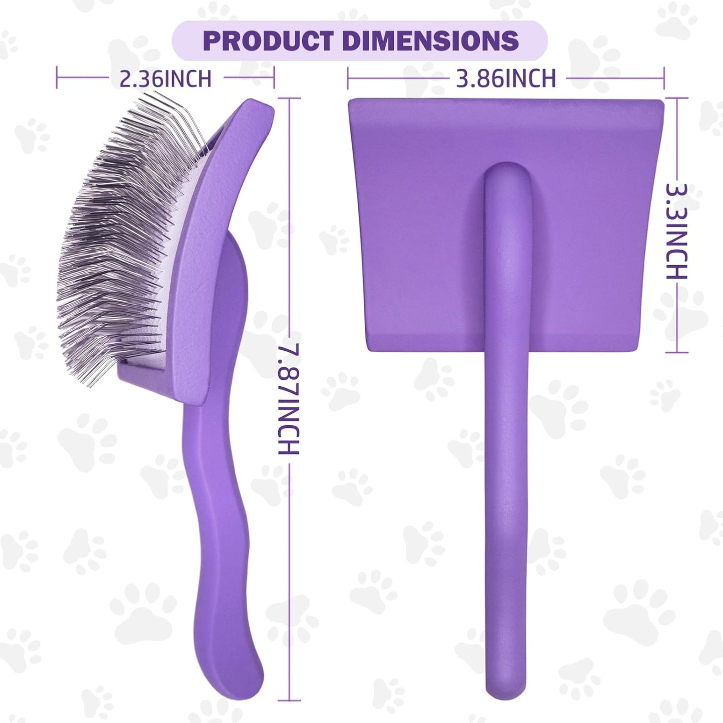 Dog Slicker Brush for Golden Doodle Grooming Kit - Dematting Brushes for Goldendoodles, Labradoodles, Poodles - Pet Hair Brush for Medium & Long Haired Dogs - Large (Blue)