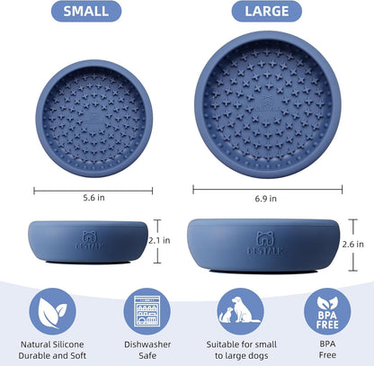 Dog Lick Bowl, Bestalk Anxiety Relief Lick Mat for Dogs, Non-Slip Freeze Licking Bowl Enrichment Puzzle Feeder for Distraction, BPA Free Silicone, Dishwasher Safe(Purple,L)