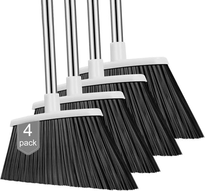 Heavy Duty Broom, 55 Inch Long Handle Outdoor Large Angle Brooms, Commercial Broom for Sweeping Indoor, for Home Garage Kitchen Office Courtyard Lobby Patio Lawn Concrete