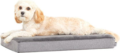 Barkbox Orthopedic Dog Bed with Memory Foam, Premium Comfort for Dogs and Puppies, Large Sized Dog Bed for Joint Relief and Restful Sleep, Durable and Easy to Clean - Grey, Large