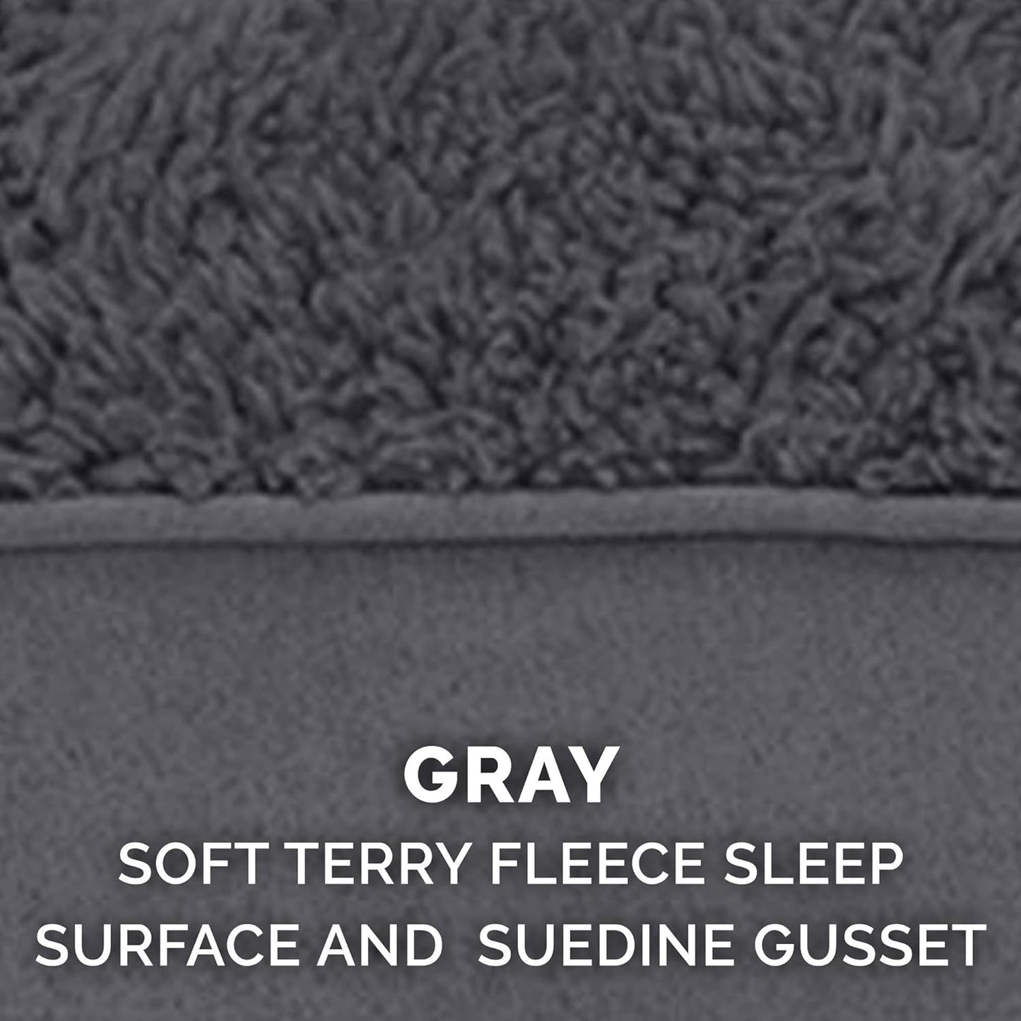 Furhaven Replacement Dog Bed Cover Ultra Plush Faux Fur & Suede Mattress, Machine Washable - Gray, Large