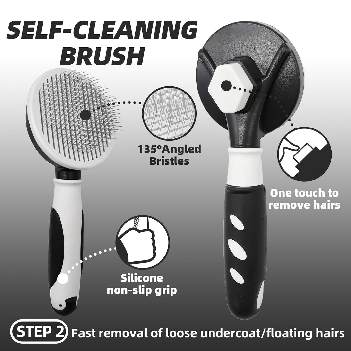 Dog Brush for Shedding,7 PCS Pet Grooming Brush Kit to De-fur & Hair Slicker Deshedding Brushes with Undercoat Rake Comb Bath Brush&Nail Clipper for Grooming Short Long Haired Dogs Cats Blue