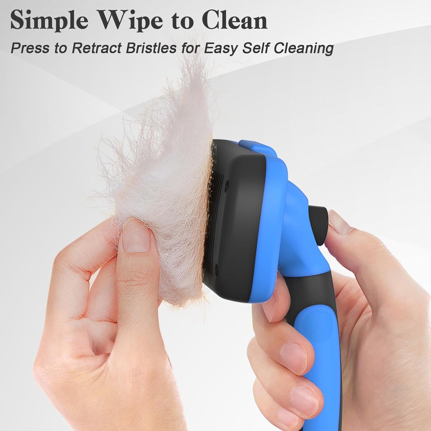 Swihauk Self Cleaning Slicker Brush for Dogs & Cats - Skin Friendly Deshedding and Grooming Brush for Haired Pets, Pet Supplies Accessory, Black