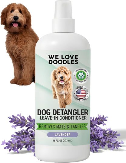 We Love Doodles Dog Detangler Spray - Leave-in Conditioner for Dogs - Dog Detangling Spray - Dematting Spray for Dogs - Tangle Remover - Made in The USA, Large 16 fl oz (Ocean Breeze)