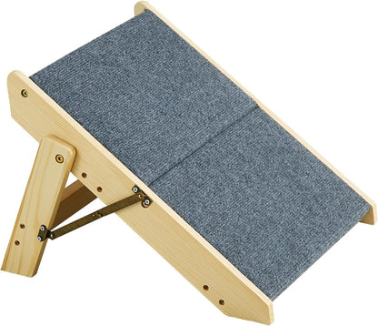 VEVOR Wood Pet Stairs, 2-Step Dog Stairs for Beds, Sofa & Cars, 110lbs Load Capacity, Floded Flat Design, Stable & Sturdy Cat & Dog Step Ladder for Small Medium Large Older Pet Puppy Essentials