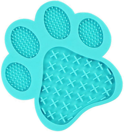 Dog Lick Pad, Dog Washing Distraction Device, Slow Eating Cute Pet Mat with Super Suction for Dogs Licking Peanut Butter, Pet Bathing, Grooming Training (red)