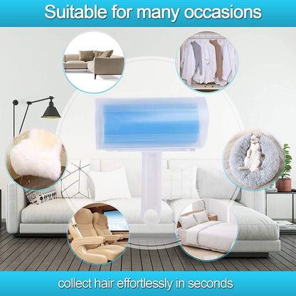 Washable Reusable Lint Roller 3 Pack, Portable Travel Sticky Dog Cat Hair Remover Cleaner with Cover Include Large and Mini Size for Clothes, Pet Hairs, Carseats