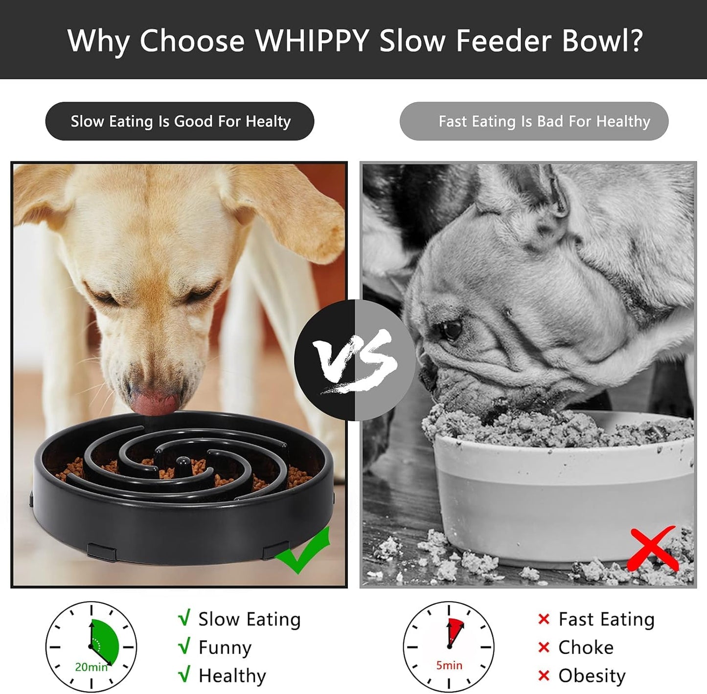 Slow Feeder Maze Puzzle Bowl - Large Dog Non Slip Interactive Food Dishes - Bloat Stop, Choking Prevention - Pink