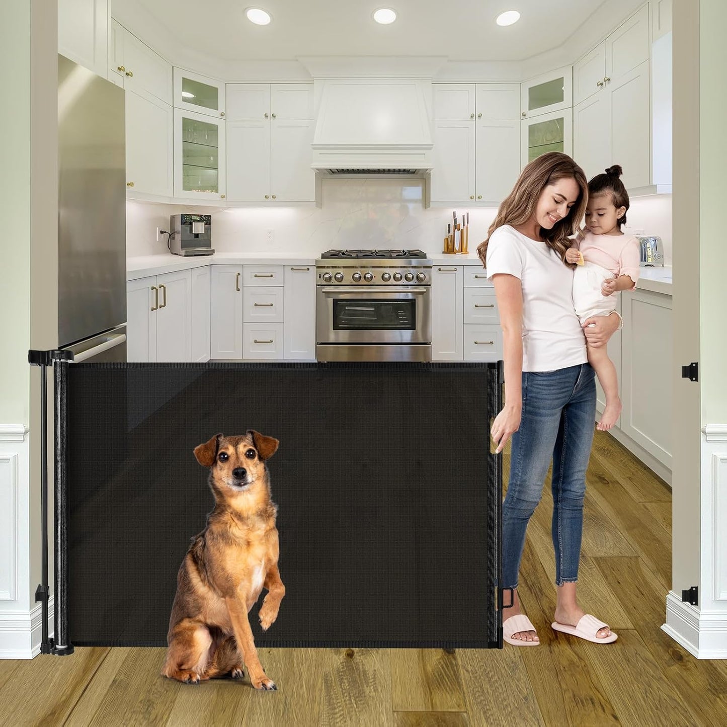 Extra Wide Baby Gate for Large Openings Retractable Baby Gates Indoor Outdoor Extra Long Dog Gate for Doorway Stair Gates for Kids or Pets Extra Large Dog Gate for Stairs