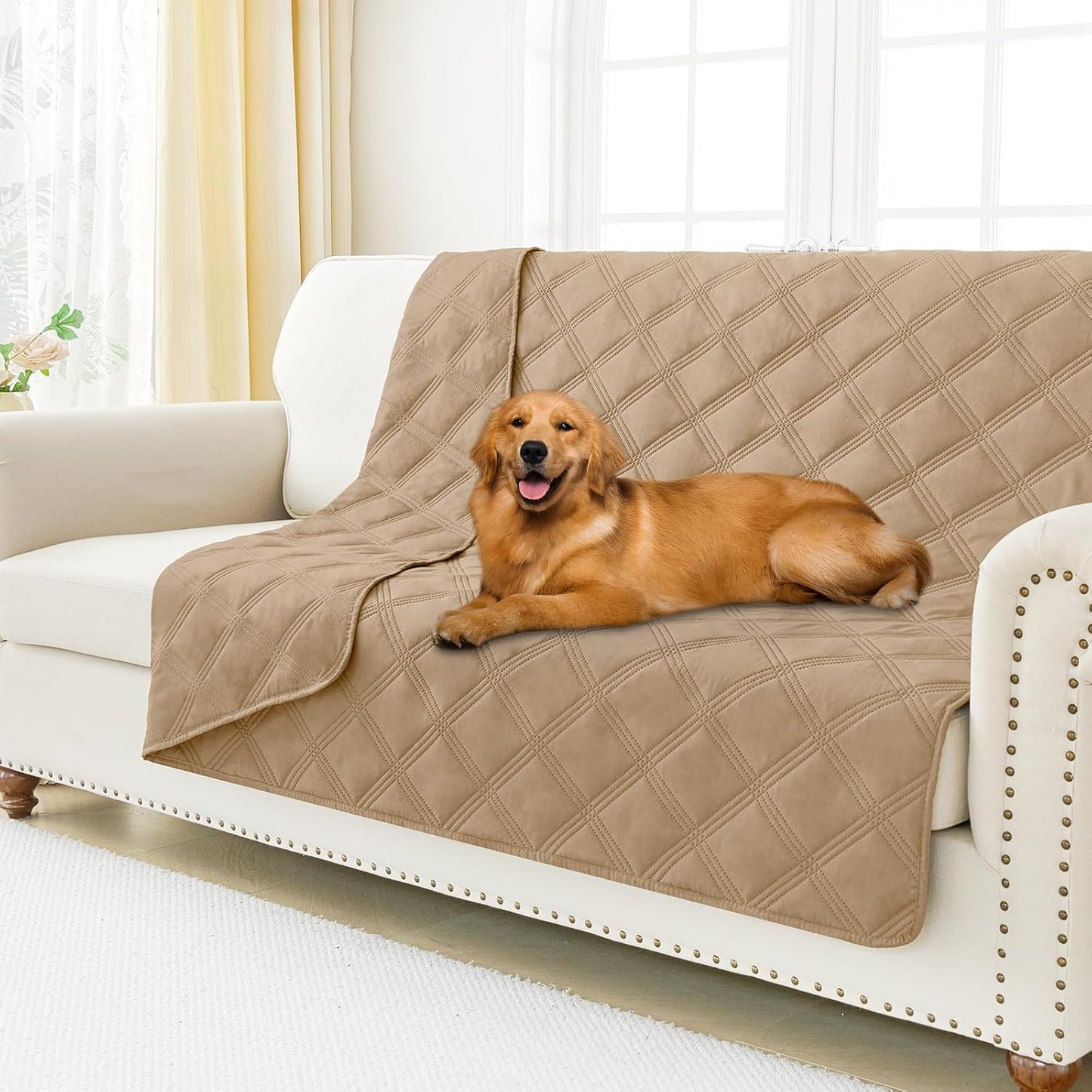 Smiry Waterproof Dog Bed Cover Blanket 30x70, Soft Reversible Pet Blanket, Washable Leakproof Cats Dogs Couch Cover for Sofa, Couch, Furniture, Grey/Dark Grey