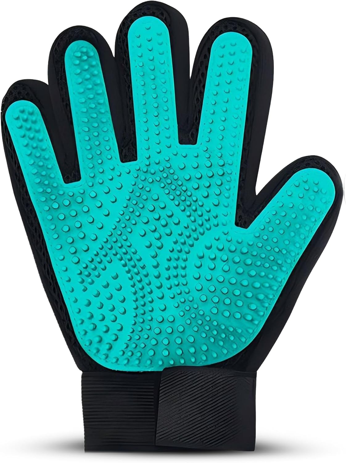 Pet Hair Removal Glove for Dogs & Cats – Dog Grooming Gloves for Shedding, Pet Hair Remover Glove – Pet Grooming Gloves, Cat Grooming Gloves & Cat Brush Glove (Glove + Finger Toothbrush Kit)