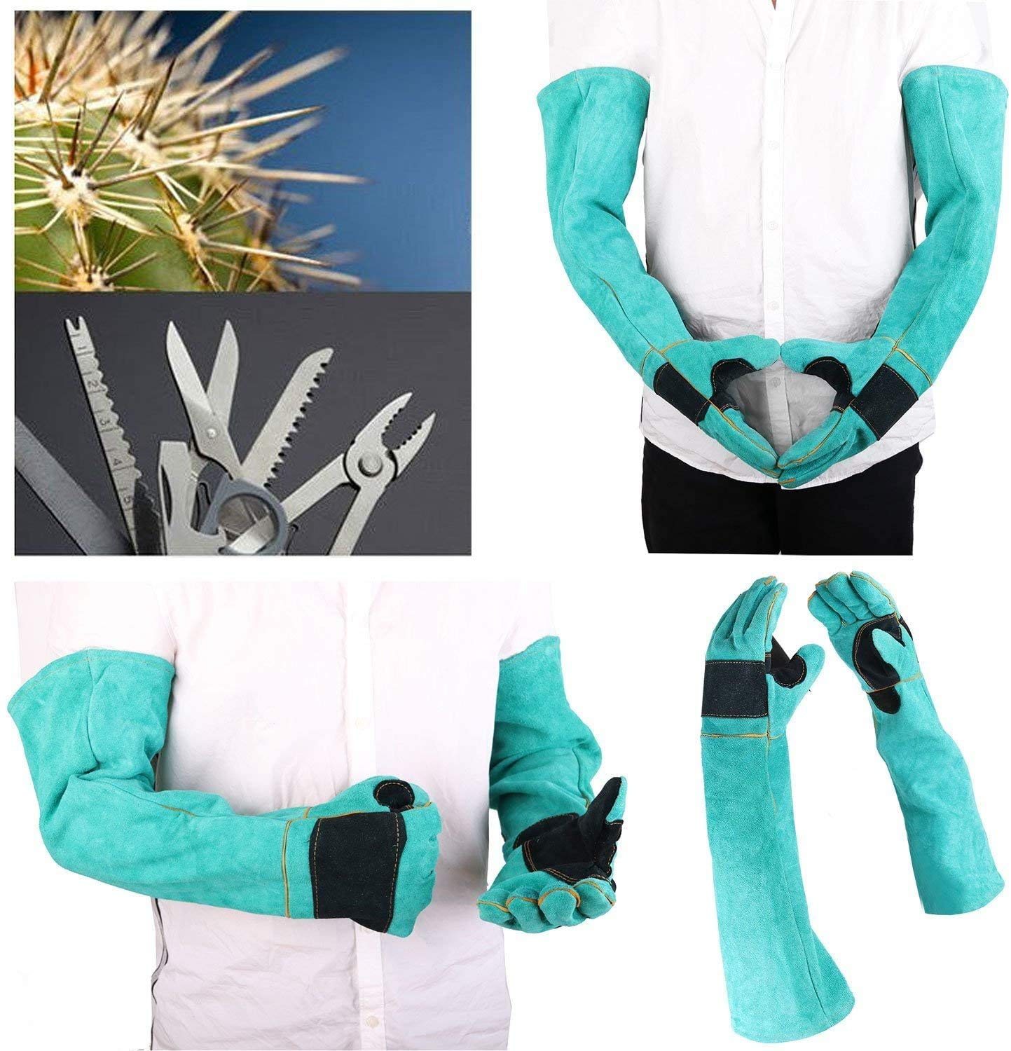 AOWPFVV Animal Handling Gloves Bite Proof Multipurpose Pet Glove for Trips to Vet Grooming Puncture Proof Training Anti-Bite Scratch for Cat Dog Snake Falcon Grabbing Reptile
