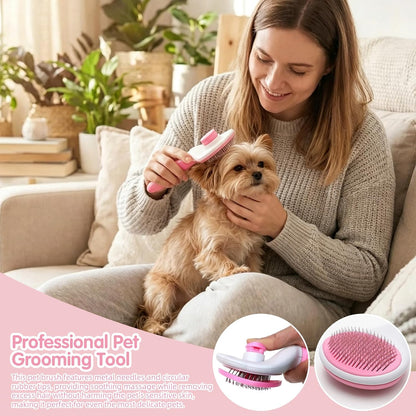 Aglads 8PCS Cat Rabbit Bunny Dog Grooming Kit,Self-Cleaning Brush,Nail Clipper,Grooming Glove,Massage Brush,Flea Comb,Towel&Travel Bag,Complete Grooming Tools for Long&Short Haired Pets(8, blue)