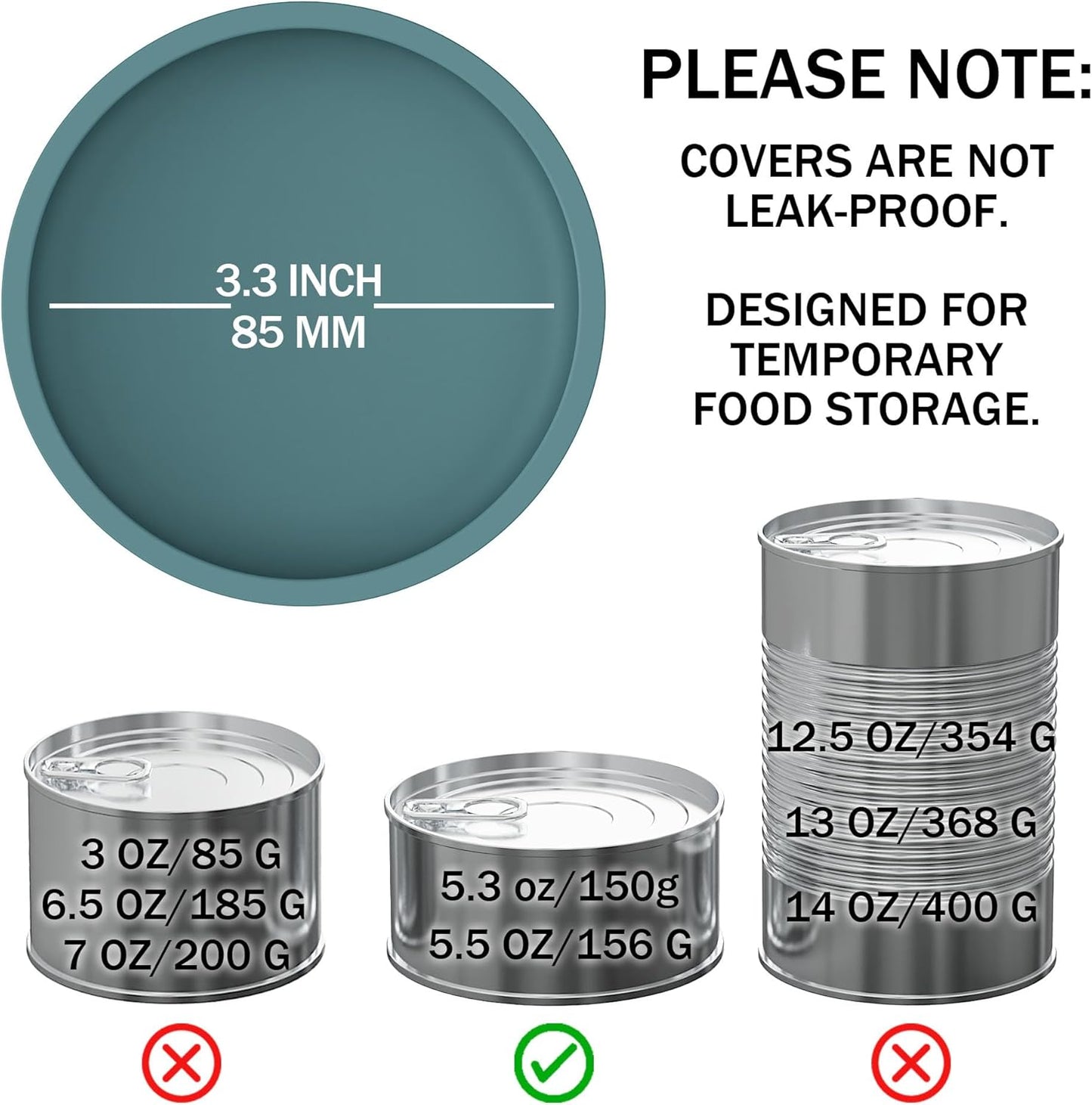 OHMO 2 Pack Pet Food Can Lids, (12.5-14oz) BPA Free Silicone Covers for Cat and Dog Food Cans, Camo&Light Green