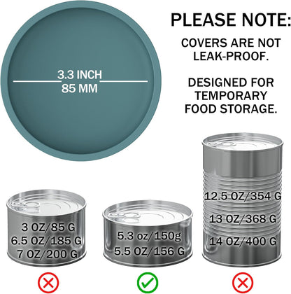OHMO 2 Pack Pet Food Can Lids, (12.5-14oz) BPA Free Silicone Covers for Cat and Dog Food Cans, Camo&Light Green