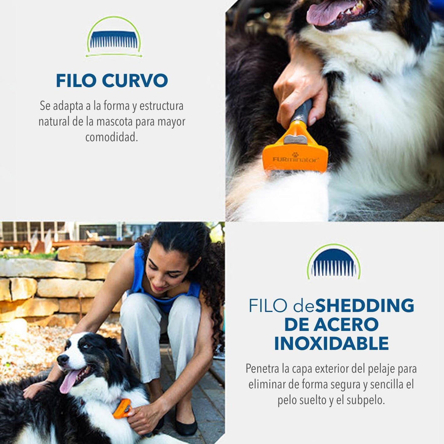 FURminator Large Dog Undercoat deShedding Tool for Short Hair, Reduces Loose Hair From Shedding