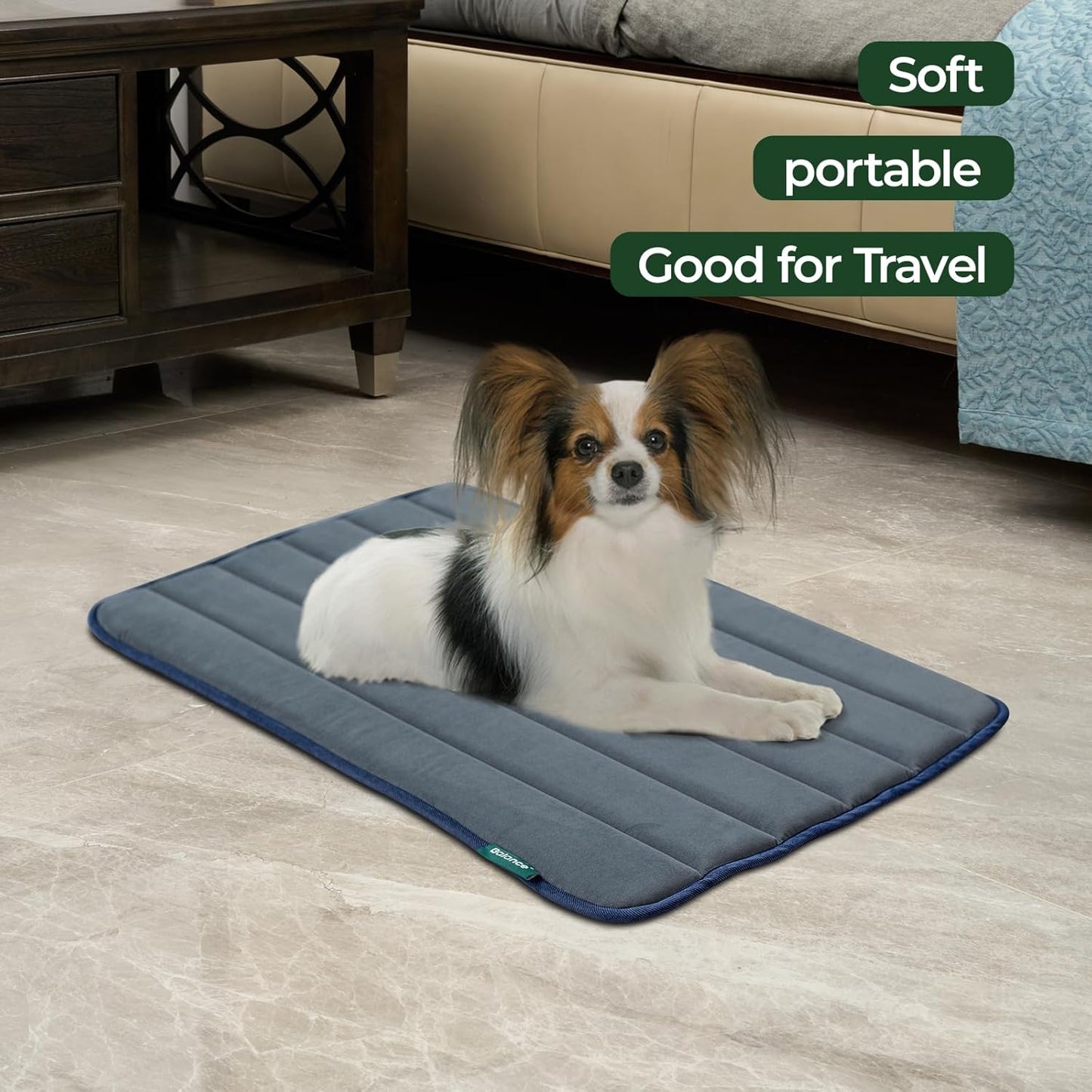BALANCE Dog Crate Pad, Dog Foam Crate Mat Kennel Pad, Washable Water-Resistant Pet Bed Flat Dogs Cage Mat for Small Dogs