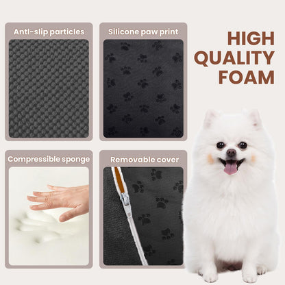 Dog Stairs for Small Dogs, 3 Tiers High Density Foam Dog Ramp, Extra Wide Non-Slip Pet Steps for High Beds Or Couch, Soft Foam Doggie Ladder for Dogs Injured, Older Pets, Small Cats