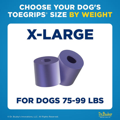 Dr Buzby's Large ToeGrips for Dogs - Instant Traction on Wood/Hardwood Floors - Anti Slip Relief - Grippers for Senior Dogs - Stop Sliding Instantly - Rubber Nails for Paws - 1 Pack (20 Grips)
