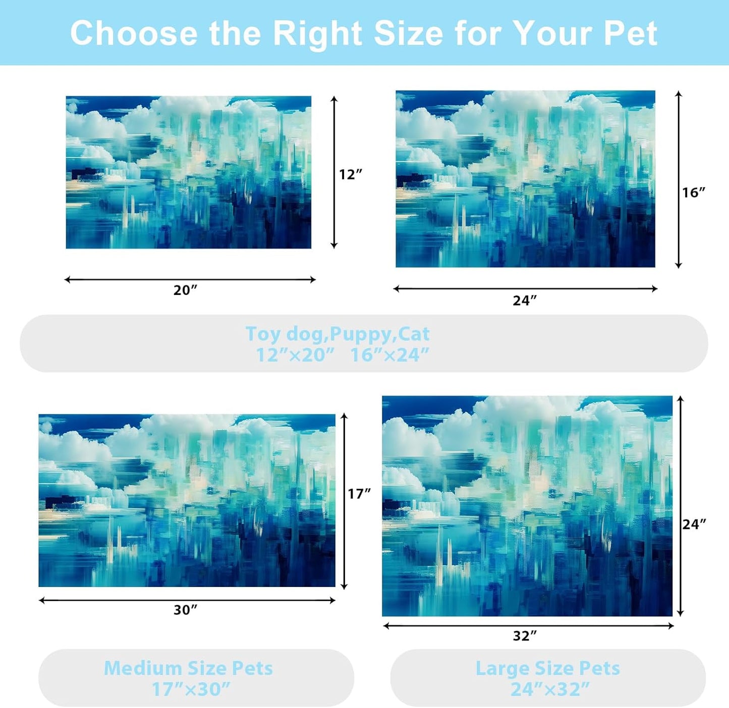 Dog Food Mats for Floors Waterproof Mat for Cat Food and Water Bowls - Absorbent Quick Dry Non Slip Mat for Pet Feeding