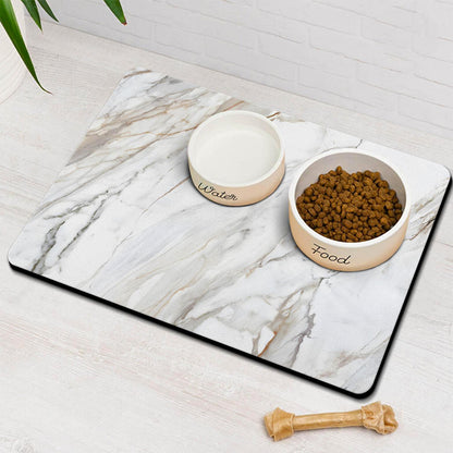 Dog Food Mats for Floors Absorbent, Pet Cat Food Mat - Quick Dry Dog Bowl Mats for Food and Water, Eco-Friendly Pet Supplies