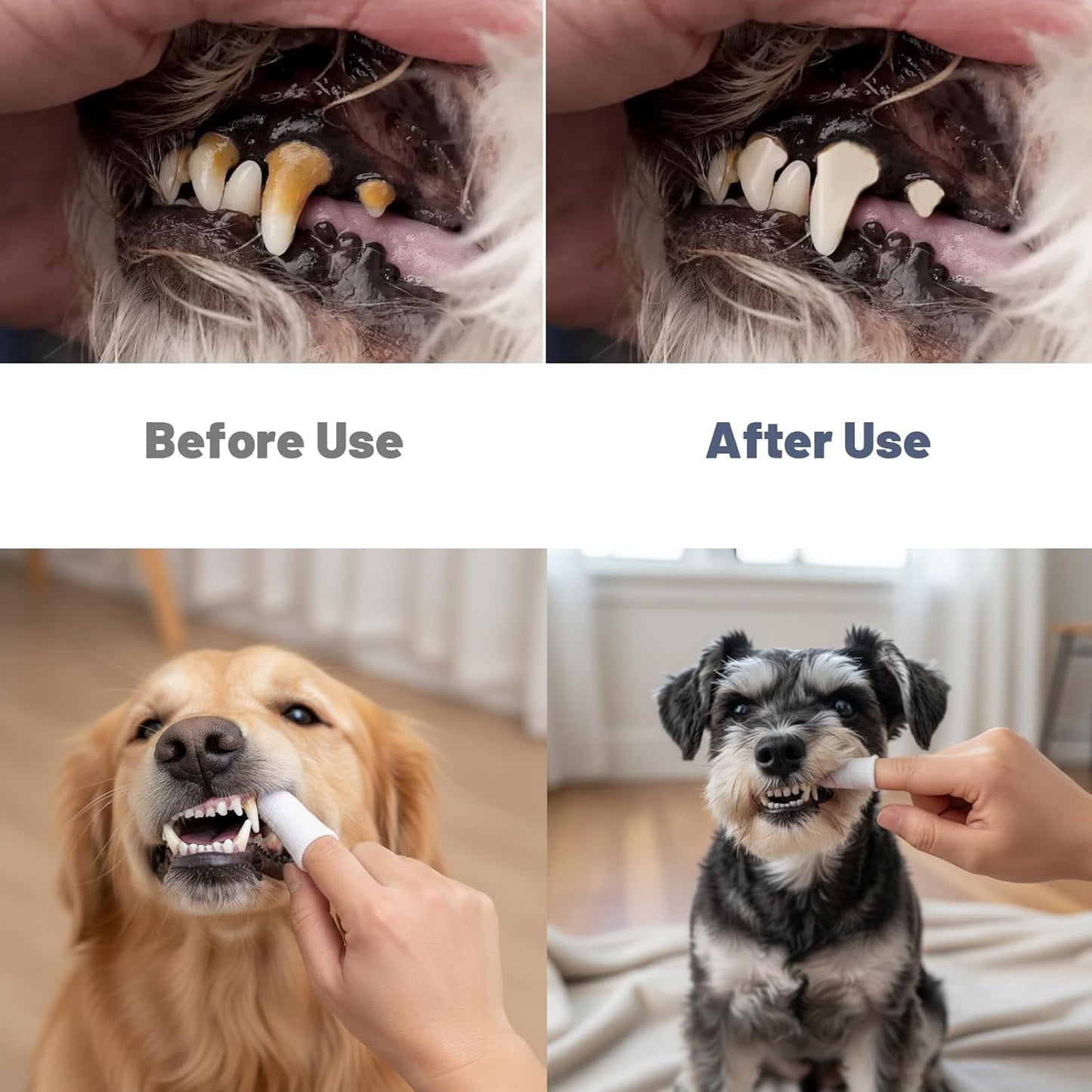 20 Pcs Dog Finger Toothbrush, Soft Fabric Dog Tooth Brush Cat Pet Tooth Brushing Kit Washable Comfortable Finger Brush for Dogs Teeth Cleaning Dental Care