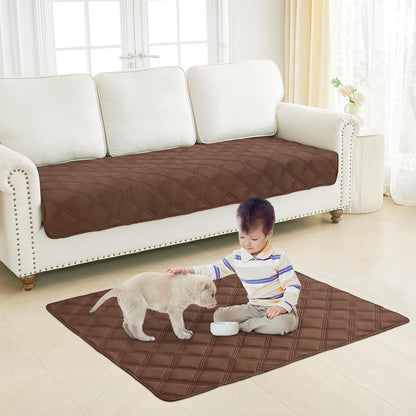 Smiry Waterproof Dog Bed Cover Blanket 30x70, Soft Reversible Pet Blanket, Washable Leakproof Cats Dogs Couch Cover for Sofa, Couch, Furniture, Grey/Dark Grey