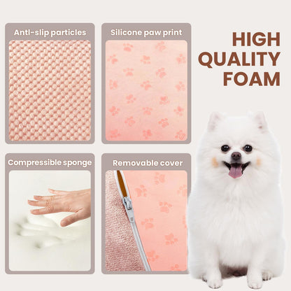 Dog Stairs for Small Dogs, 3 Tiers High Density Foam Dog Ramp, Extra Wide Non-Slip Pet Steps for High Beds Or Couch, Soft Foam Doggie Ladder for Dogs Injured, Older Pets, Small Cats