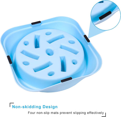 UPSKY Slow Feeder Small Dog Bowl - Anti-Slip Puzzle Bowl Feeder, Interactive Bloat Stop, Anti-Choking