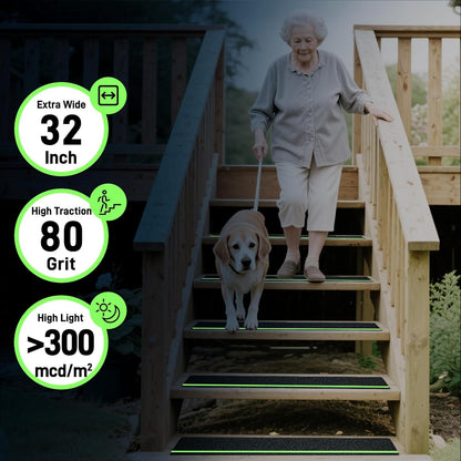 LifeGrip Stair Treads Non-Slip (15PCS), Anti Slip Transparent Stair Treads Tape for Indoor Wooden Step (4"X30"X15P-Treads)