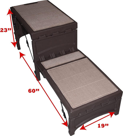 Pet Gear Free Standing Pet Ramp for Cats and Dogs, No Assembly Required, Easy Fold for Storage or Travel, Portable, Holds Up to 100lbs, Wheat