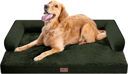 Large Dog Bed Orthopedic Washable - Beds Bolster - Medium XL XLarge Big Dogs - Memory Foam Couch Sofa - Waterproof with Removable Cover