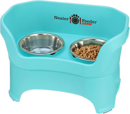 Neater Pet Brands Neater Feeder Deluxe Mess Proof Dog Bowls Elevated for Large Dogs Over 40 lbs, Made in USA, No Spill Raised Dog Food Bowl Stand Feeding Station, Food and Water Bowl Set, Black