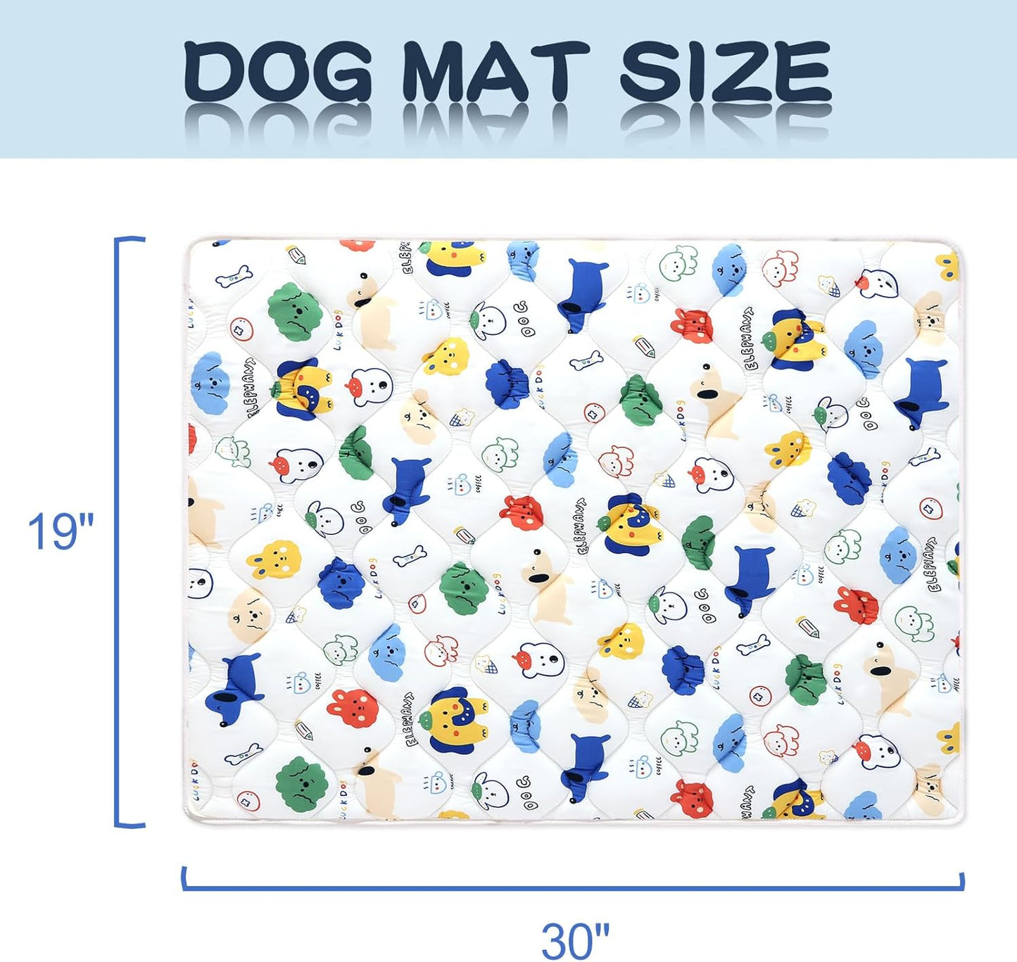Bubble bear Dog Crate Mat - Ultra Soft, Washable & Anti-Slip Kennel Pad for Small/Medium/Large Dogs, Dark-Hued to Hide Stains (48"x30")